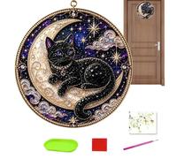Kit de peinture à perles 30 cm Attrape- Halloween Chat noir céleste