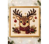 Kit de peinture à perles de Noël avec cadre, perles et diamants | Kit de peinture diamant 3D, perles de Noël, kit de bricolage pour maison de vacances, loisirs créatifs, loisirs créatifs