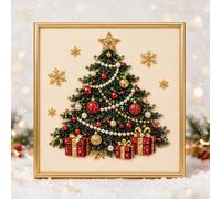 Kit de peinture à perles de Noël avec cadre, perles et diamants | Kit de peinture diamant 3D, perles de Noël, kit de bricolage pour maison de vacances, loisirs créatifs, loisirs créatifs