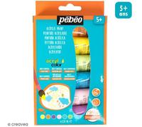 Peinture Acrylique enfant Acrylcolor - Couleurs pastel -20 ml - 6 tubes