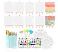 Kit de peinture acrylique avec 10 mini éléments lavables pour apprentissage, outils de dessin portables pour enfants, adultes, artistes, maisons,