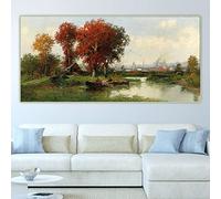 Kit de peinture Adolf Kaufmann Paysage de la zone humide à Vienne 》 DIY 5D Full Drill Dots Peintures Art Décoration murale 40,6 x 50,8 cm