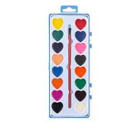 Kit De Peinture Aquarelle Cœur Saint-Valentin,Set De Loisirs Créatifs Lavable - Set De Gribouillage Portable | pour Garçons et Filles, Maison, École, Anniversaire, Scrapbooking, Cours d'Art,