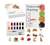 Kit de peinture aquarelle, livret d'exercices facile à comprendre pour aquarelle avec