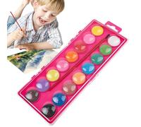 Kit de peinture aquarelle pour la Saint-Valentin, ensemble de peinture aquarelle lavable, boîte de peinture aquarelle, ensemble de peinture aquarelle avec pinceaux, 16 couleurs avec pinceau pour