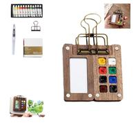Kit de peinture aquarelle - Tobios - 12 couleurs vives - Compact et portable - Pour débutants et artistes