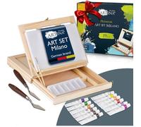 Kit de peinture - ARTINA - Milano - 19 pièces - Chevalet de table - Toile 20x30cm - Acrylique