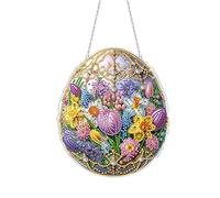 Kit De Peinture Artistique Strass Pour Oeufs De Pâques Avec Fleurs - Peinture Artistique Avec Strass En Acrylique 5D Pour Oeufs, Ornement Peinture Artistique Avec Pierres Gemmes | Ornement À Suspendre