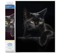 Œuvre d'art - Diamond Dotz - Chat noir - 13 facettes - Pour enfants à partir de 8 ans
