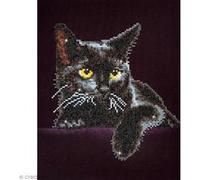 Kit de Peinture au Diamant, Chat de Minuit Noir G