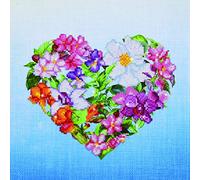 Kit de peinture au diamant, coeur de fleur