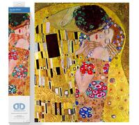 Diamond Dotz The Kiss Klimt Kit de Peinture au Diamant, RésinePlastiqueToileCire, Blanc, 26,8 x 20,5cm