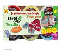 PEBEO Peinture Textile Tactil Color 6x100 ml nacré