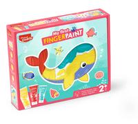 Maped Creativ – Kit peinture doigt My First Finger Paint, sensoriel dès 2 ans, cartes & autocollants