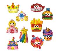 Kit de peinture avec pierres précieuses - Pédagogique, créatif, drôle - Porte-clés - Jouet pour débutants - Pour la maison, l'école, les fêtes, les classes, les débutants, les , les jeux