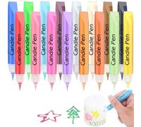Kit de peinture de bougie, 16 stylos de couleur pour bougies fondues, créez vos bougies colorées, stylos de cire pour la décoration et la conception de bougies
