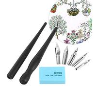Kit De Peinture De Dessin Comique, Plume de Calligraphie, Porte-Plume de Dip Quill Pen, 1 Ensemble D'outils De Kit De Peinture De Dessin Comique De Dessin Animé Manga Avec 2 Porte-stylos Et 5 Pointes