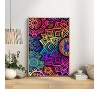 Kit De Peinture De Diamant Mandala, Kit D'art De Diamant 5d Coloré Pour Les Débutants, Kit De Peinture De Pierres Précieuses Pleine Perforation Pour La Décoration De La Maison 30*40,40*50,20*30,45*60,