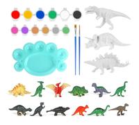 Kit De Peinture De Dinosaures Pour Enfants, Ensemble D'Artisanat Et D'Art Avec 15 Figurines De Dinosaures, Créer Un Monde Dino, Jouets Cadeaux Pour Enfants Ag