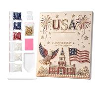 Kit de peinture de perles patriotiques DIY Peintures de perles de jubilé | Kit de bricolage de perles à pois patriotiques pour la maison 4 Juillet Vacances Débutants Adultes Vétérans