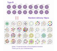 Kit de PEINTURE de Roche, 44 Pièces Mandala Dotting Tools Tools Dotting Dot Art PEINTURE PALIQUES PALLETS BALL PAYETS PIBLES POUR LA PERLE Nail Mandala Arts Dessinant l'activité de Décoration