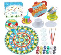 Kit De Peinture De Tasse De Thé, Kit De Peinture Artisanale, Ensemble De Peinture De Théière Pour Enfants, Jouets De Développement Intellectuel Précoce Pour Enfants