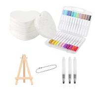 Kit de peinture de texture en mousse magique | Éponge en toile de dessin 3D | Ensemble de peinture artistique Magics Puffy avec stylo marqueur et stylo à eau | Drôle de poupe de mousse de pop-corn.
