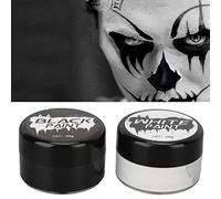 Kit de Peinture de Visage D'Halloween, Peinture de Corps de Maquillage de Halloween Cosplay Peinture de Corps de Visage, Peinture de Corps de Visage Noir et Blanc Fortement