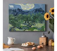 Kit de peinture diamant 5D à motif de l'olivier par Vincent Van Gogh pour adultes et enfants - Kit de peinture diamant 5D - Décoration d'intérieur