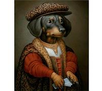 Kit de peinture diamant, 5d broderie diamant kit complet, point de croix 5d diamant painting peinture numéro adulte chien 30X40cm