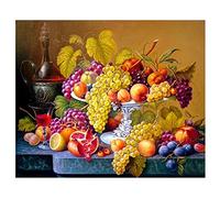 Kit de Peinture Diamant 5D DIY, Raisins De Fruits De Cuisine 50x70cm Diamond Painting Peinture par numéro Cristal Strass Broderie Point De Croix Diamant Arts Craft pour Home Décoration Murale