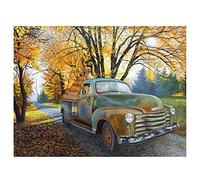 Kit de peinture diamant 5D DIY, voiture ancienne Broderie diamant painting,Peinture par numéro Diamond painting Strass Point de Croix Arts Maison Décoration Murale Cadeau 40x50cm/16x20inch Round drill