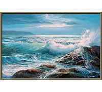 Kit de Peinture Diamant 5D Mer agitée 50x80cm Broderie Diamant Peinture Diamond Painting Strass Complet, Bricolage par Numéro Peinture Point De Croix Diamant Arts Craft Mosaïque Peinture
