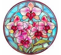 Kit de peinture diamant 5D papillon orchidée vitrail pleine fleur diamant art art art kits d'artisanat