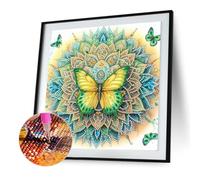 Kit de peinture diamant 5D partielle avec formes spéciales mandala décoratif 30x30cm pour décoration maison