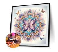 Kit de peinture diamant 5D partielle avec formes spéciales mandala décoratif 30x30cm pour décoration maison