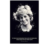 Kit de peinture diamant 5D pour adultes et enfants, citations inspirantes, images, image de la princesse Diana, peinture diamant à faire soi-même, strass en cristal, broderie diamant, 40 x 50 cm