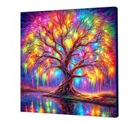 Kit de Peinture Diamant 5D Ronde cat avec Cadre 25x25cm pour Adultes Débutants Artisanat Décoration Murale Idée Cadeau