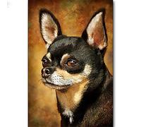 Kit de peinture diamant à faire soi-même, chien Chihuahua, broderie 5D avec strass en cristal, pour adultes et enfants, images sur toile, point de croix, décoration murale, artisanat, 30 x 40 cm