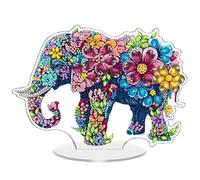 Kit de peinture diamant à faire soi-même - Décoration de bureau - Acrylique double face - Imprimé sur un seul côté - Strass de forme spéciale - Décoration de table pour adultes - Cadeau de décoration