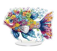 Kit de peinture diamant à faire soi-même - Décoration de bureau - Acrylique double face - Imprimé sur un seul côté - Forme spéciale - Strass - Décoration de table pour adultes - Cadeau de décoration