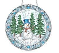 Kit de peinture diamant à suspendre pour adultes, pendentif de Noël, forme spéciale, kit de peinture diamant à faire soi-même, panneau acrylique, couronne, pendentifs double face, décoration
