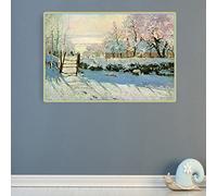 Kit de peinture diamant Claude Monet, The Magpie》 DIY 5D Full Drill Diamond Dots Paintings Picture Arts Home Wall Decor