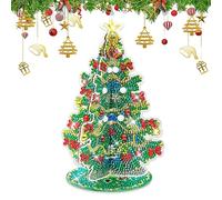 Kit de Peinture Diamant de Noël 5D DIY Diamond Painting de Noël des Deux Côtés Décoration pour Maison Table Bricolage d'art de Peinture Diamant pour Adulte (Sapin de Noël)