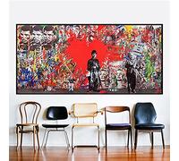 Kit de Peinture Diamant Large Size 5D DIY Street Art Graffiti Diamond Painting Strass Broderie Point de Croix Diamant Art Craft pour Salon Chambre Home Décor Mural Round Drill 32x88inch