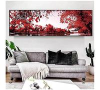 Kit de Peinture Diamant par Numéro 5D DIY Paysage d'automne Bricolage Diamant Painting Grande Taille Strass Broderie Arts Mosaique Stickers Muraux Décor à La Maison Cadeau 60x120cm
