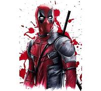 Kit de peinture diamant pour adultes et enfants, peinture à strass ronds avec diamants, broderie au point de croix, art diamant et (30,5 x 40,6 cm) (Deadpool)
