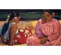 Kit de peinture diamant pour enfants Tahiti Girl par Paul Gauguin - Peinture diamant 5D pour décoration murale - Cadeau - 30 x 40 cm