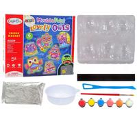 Kit de peinture DIY Hiboux lumineux Aimants en plâtre