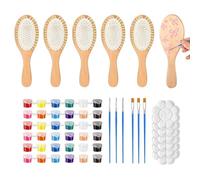 Kit de Peinture DIY pour Brosses à Cheveux en Bois Coffret DIY pour Peindre